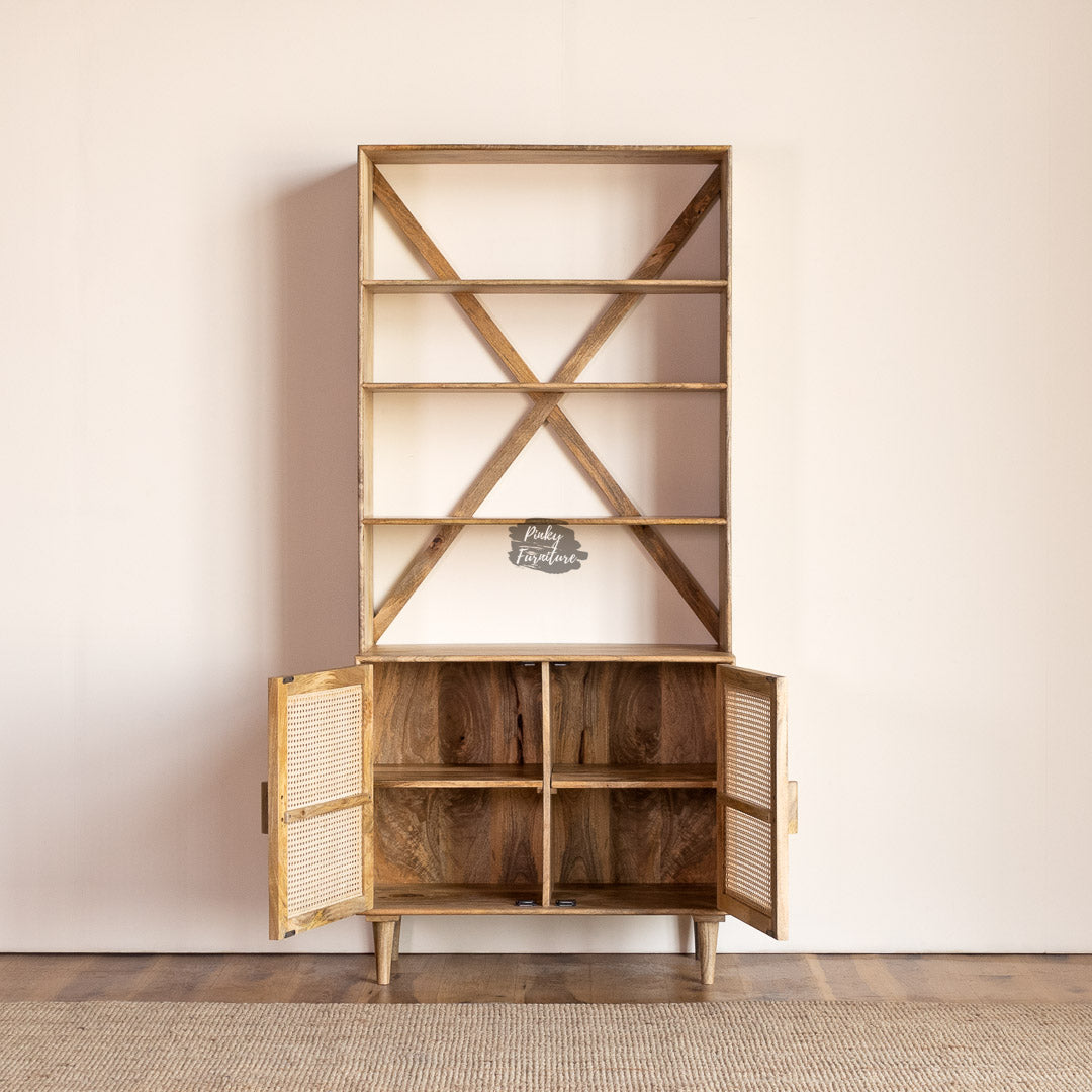 Bookshelf Rattan Design – AB25AP-1-5