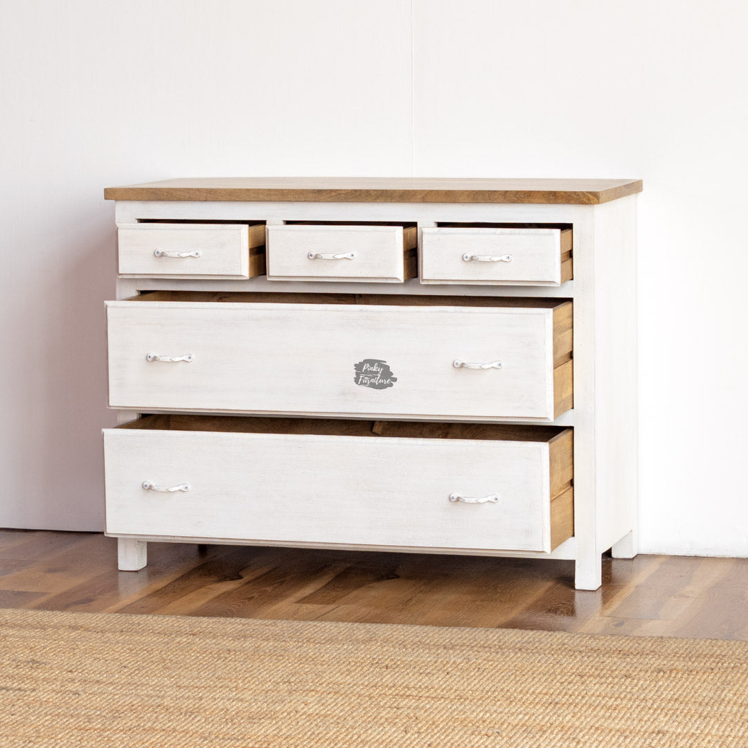 Rustic Minimalist Wooden Drawer Chest - AB25FB-2-12