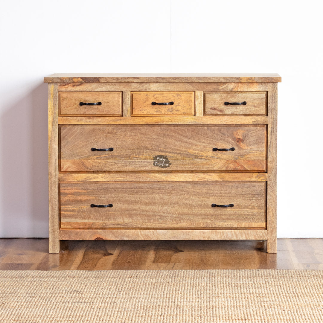 Rustic Minimalist Wooden Drawer Chest - AB25FB-2-12