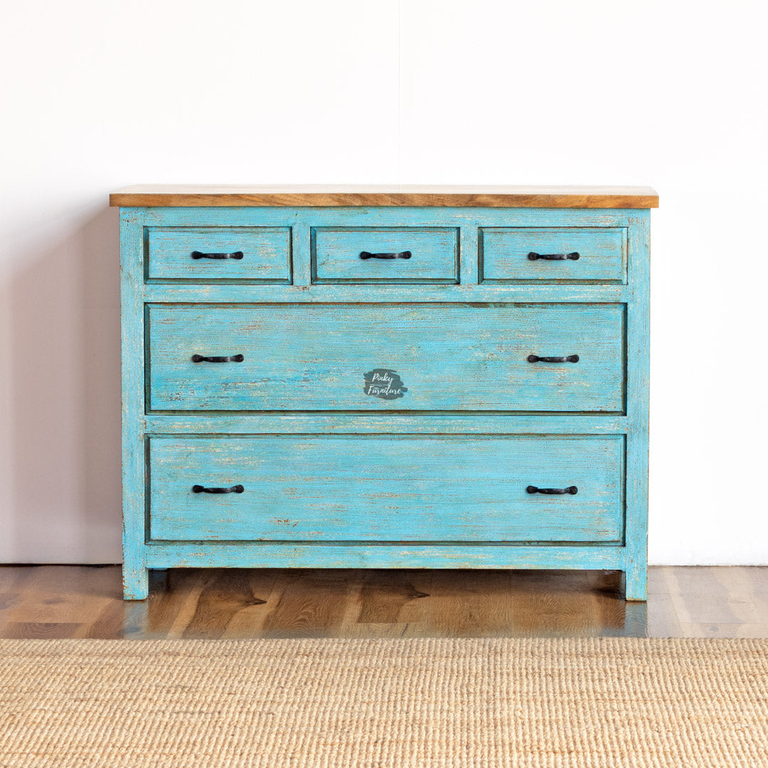 Rustic Minimalist Wooden Drawer Chest - AB25FB-2-12