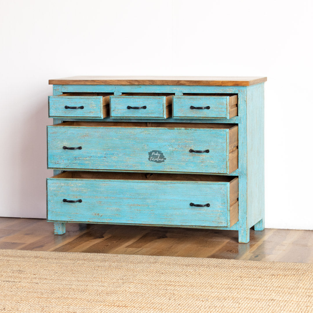 Rustic Minimalist Wooden Drawer Chest - AB25FB-2-12