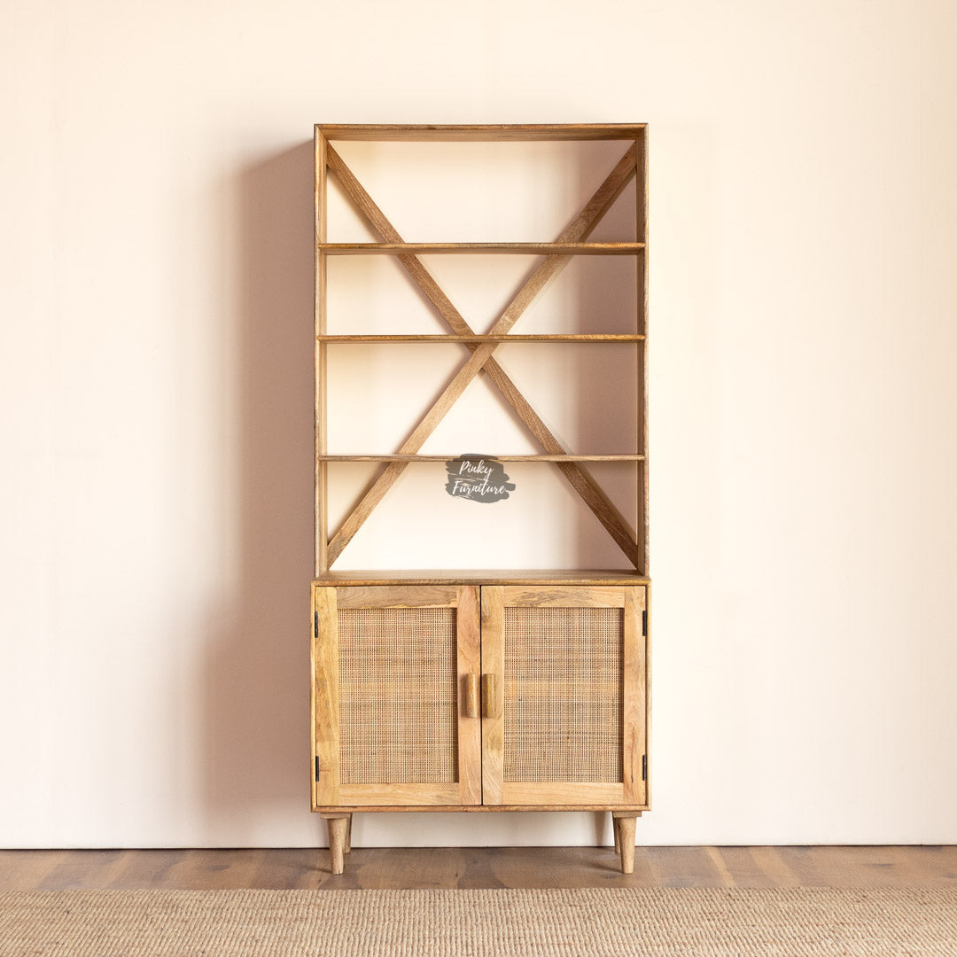 Bookshelf Rattan Design – AB25AP-1-5
