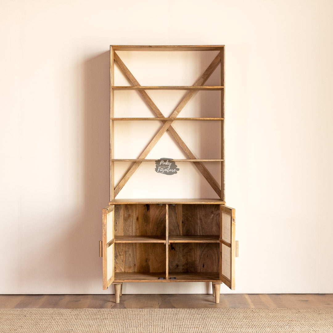 Bookshelf Rattan Design – AB25AP-1-5