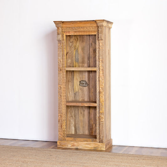 wooden bookshelf