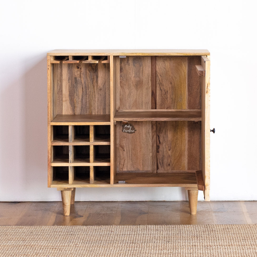 Wine Cabinet Carved Door Design