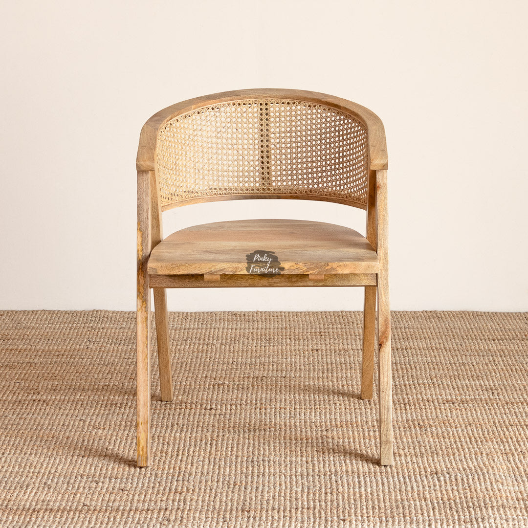 Dining Chair Rattan Half Round Design