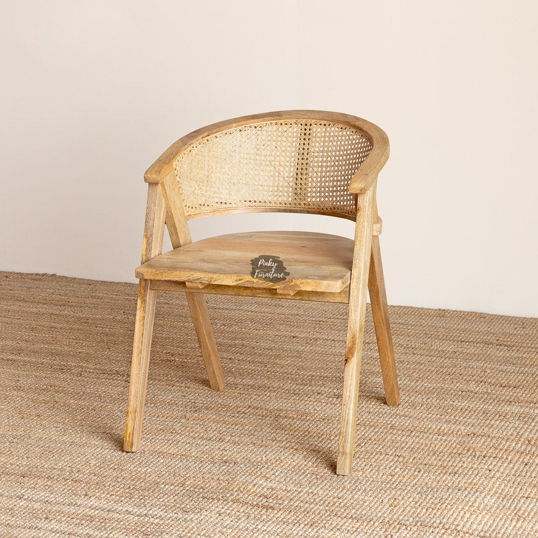 Dining Chair Rattan Half Round Design