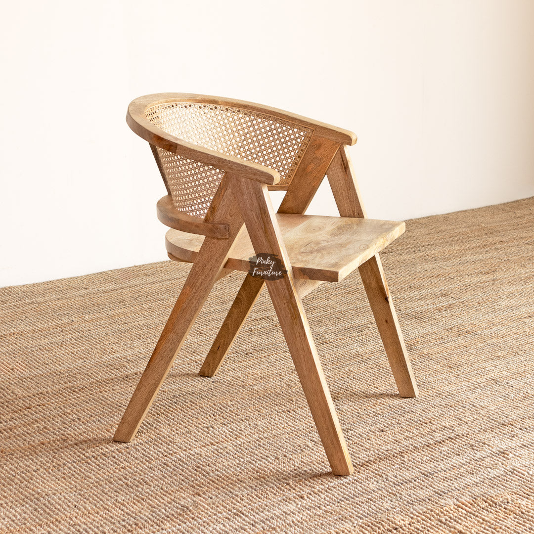 Dining Chair Rattan Half Round Design