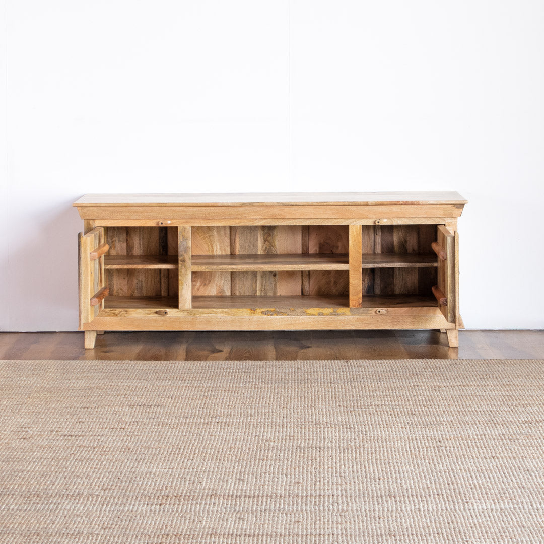 TV Cabinet Carved Door Design