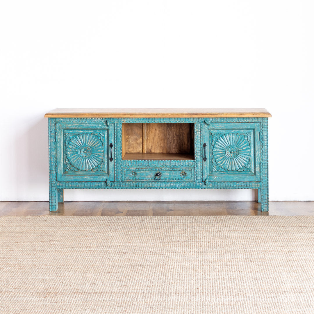 TV Cabinet AB25MY-2-4 – Vibrant Vintage Charm with Practical Storage