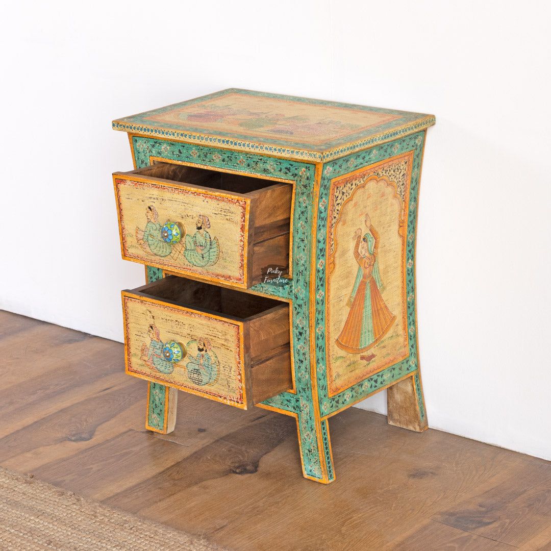Bedside Table Painted 2 Draw Set of 2