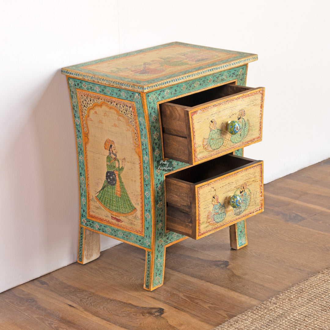 Bedside Table Painted 2 Draw Set of 2