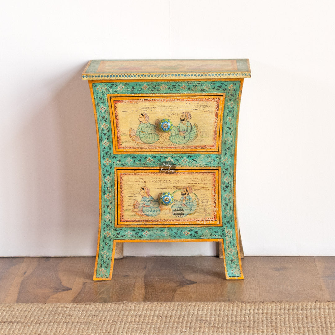 Bedside Table Painted 2 Draw Set of 2