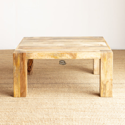Square wood coffee table