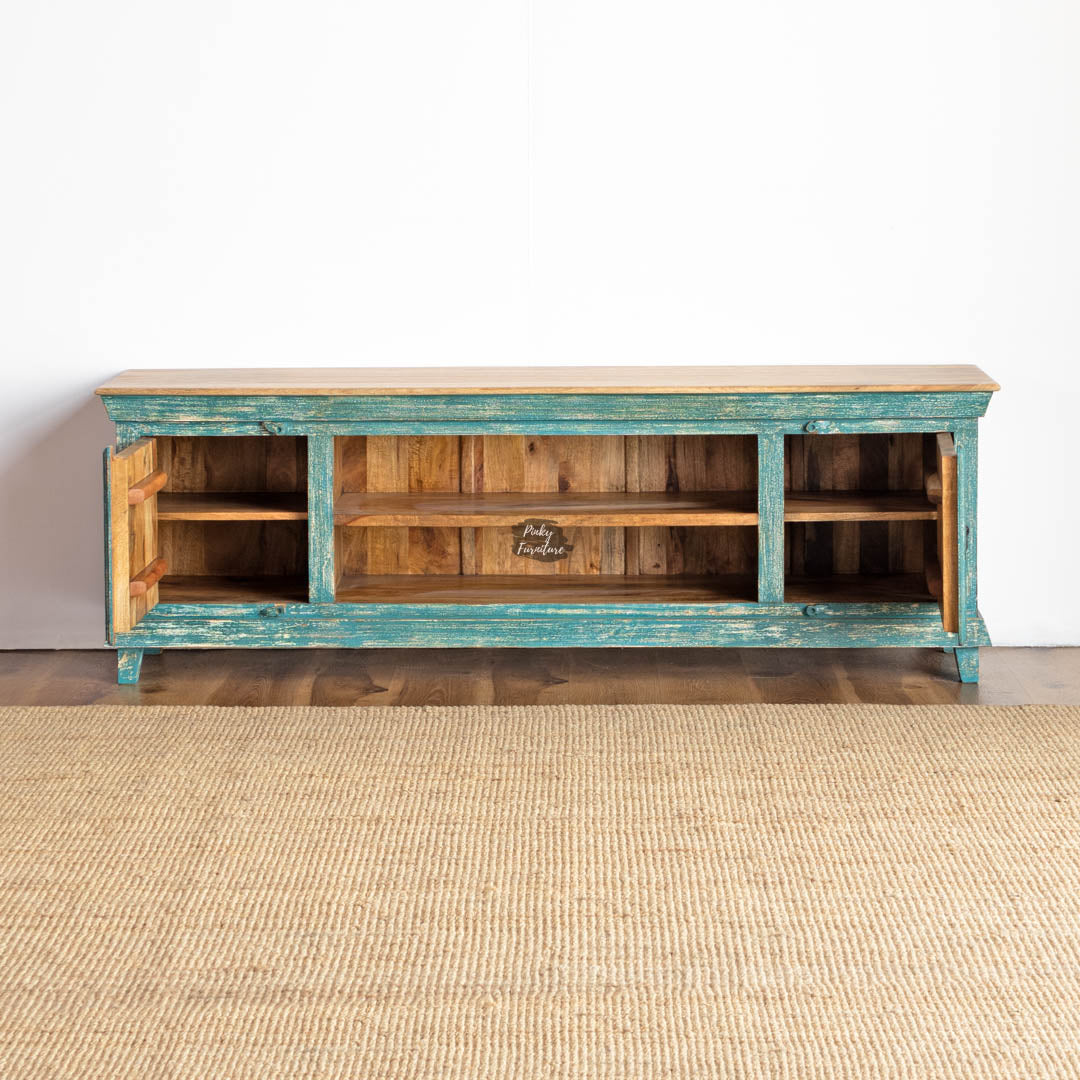 TV Cabinet Carved Door Design