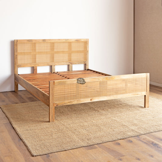wooden bed