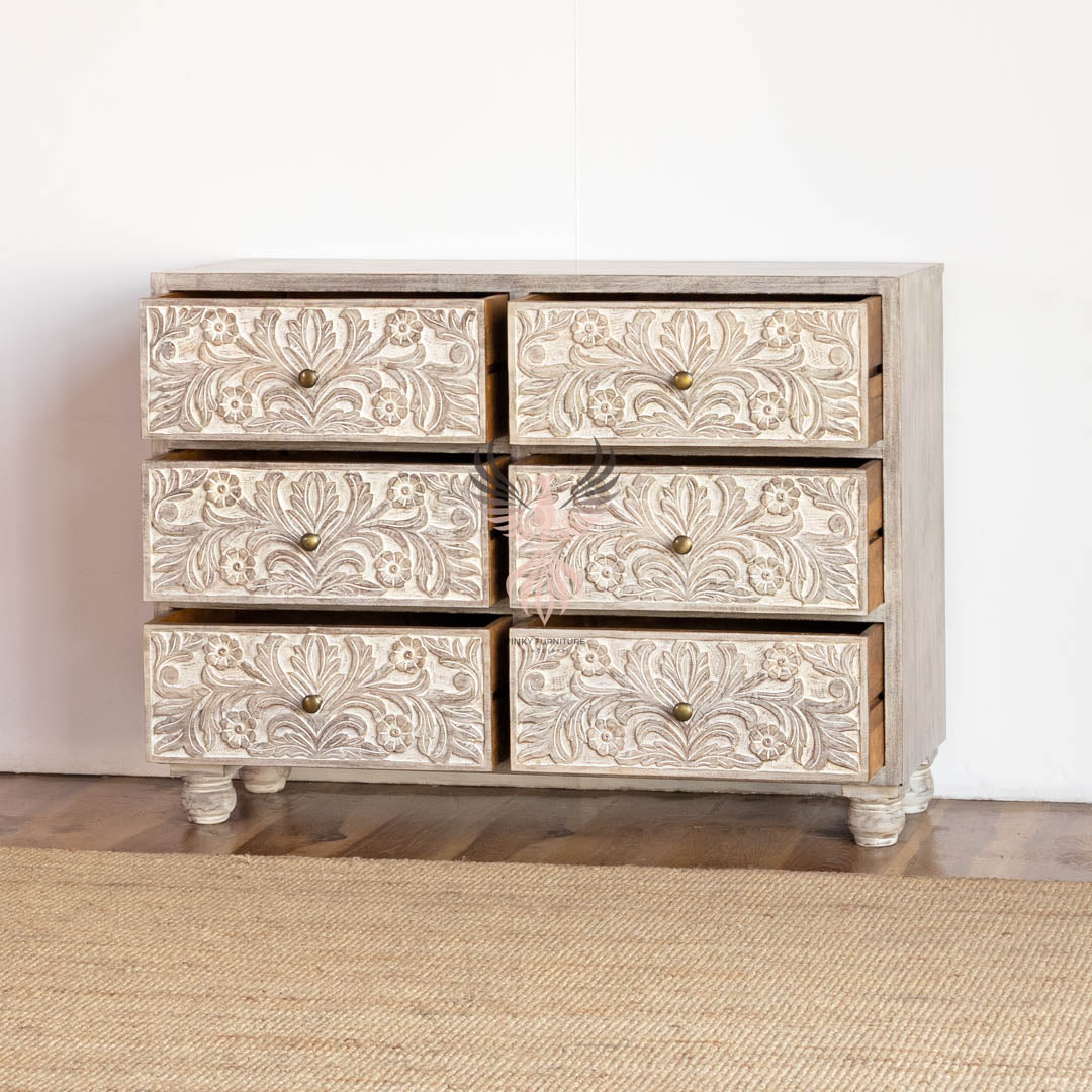 Wood Chest of Drawers