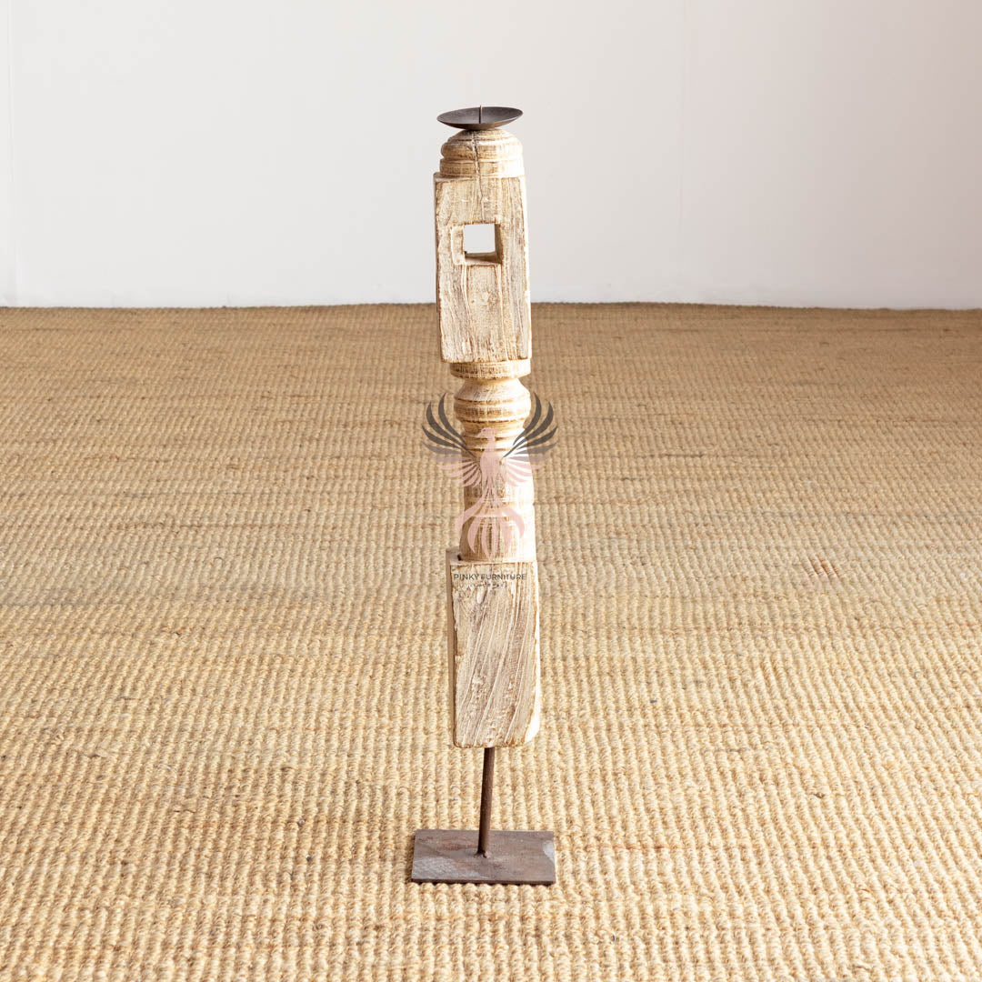 Candle Stand Wooden Leg Design