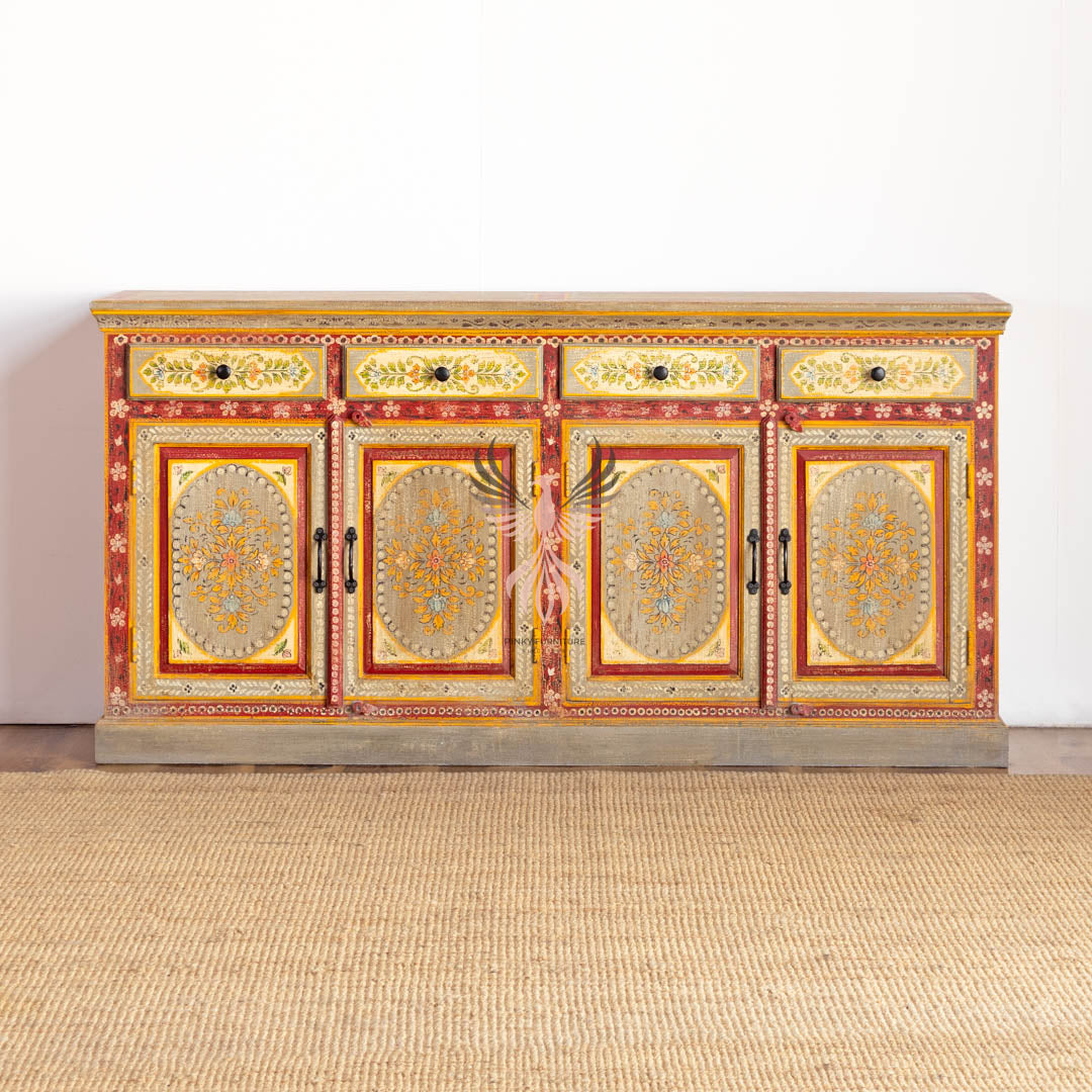 Sideboard Painted Four Draw Four Door Design