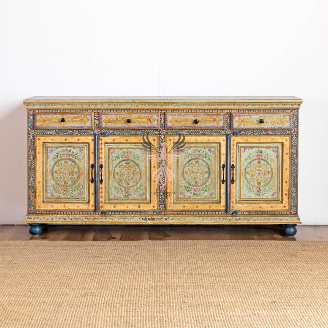 Sideboard Painted Four Draw Four Door Design