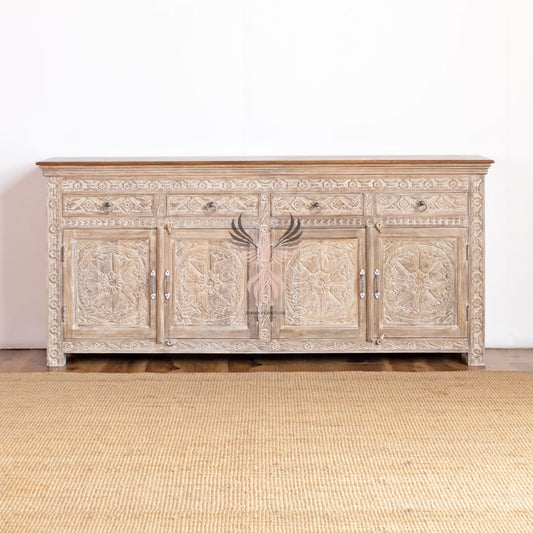 Sideboard Carved 4 Door and 4 Draw Design