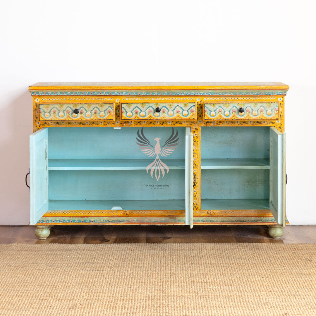 Sideboard Painted Three Draw Three Door Design