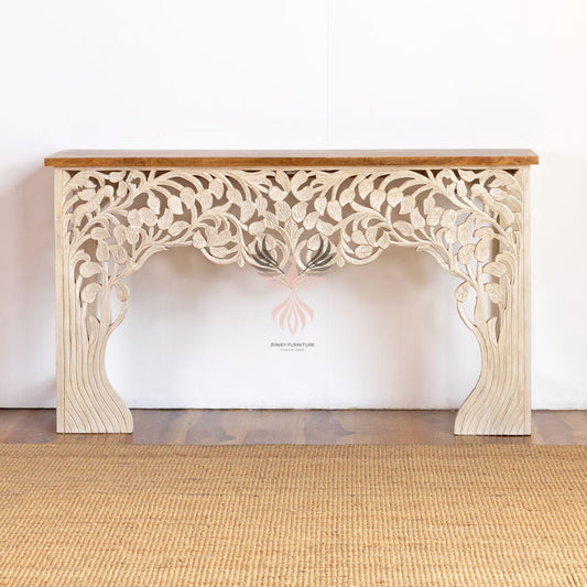 Console Table Carved Design