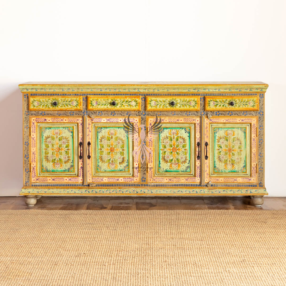 Sideboard Painted Four Draw Four Door Design