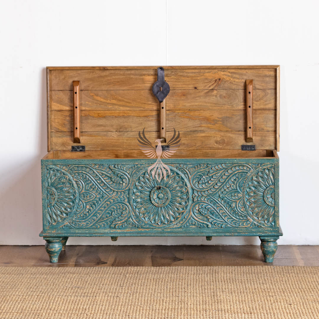Storage Chest with Carving