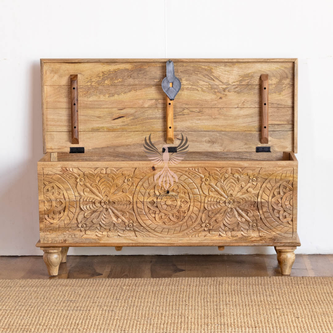 Storage Chest with Carving