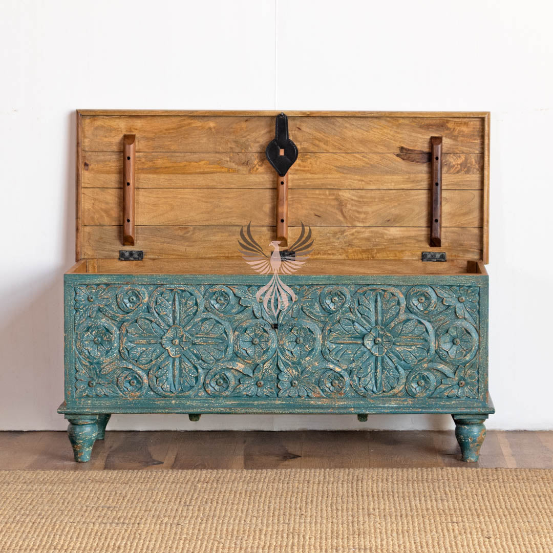 Storage Chest with Carving
