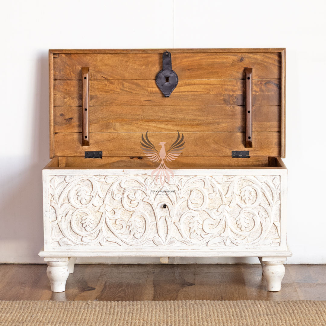Storage Chest with Carving