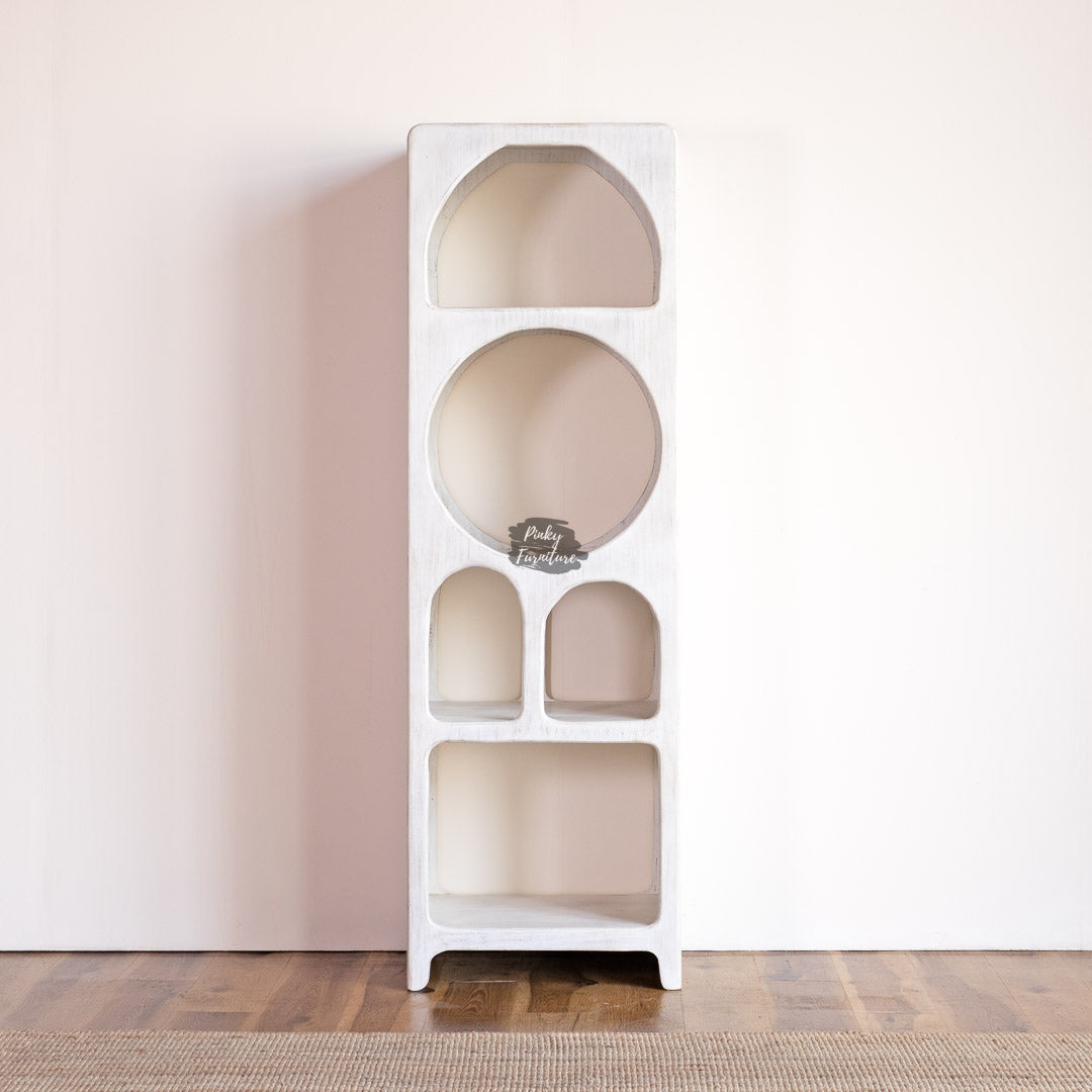 Bookcase Modern Organic Design Narrow - AB25FB-1-2
