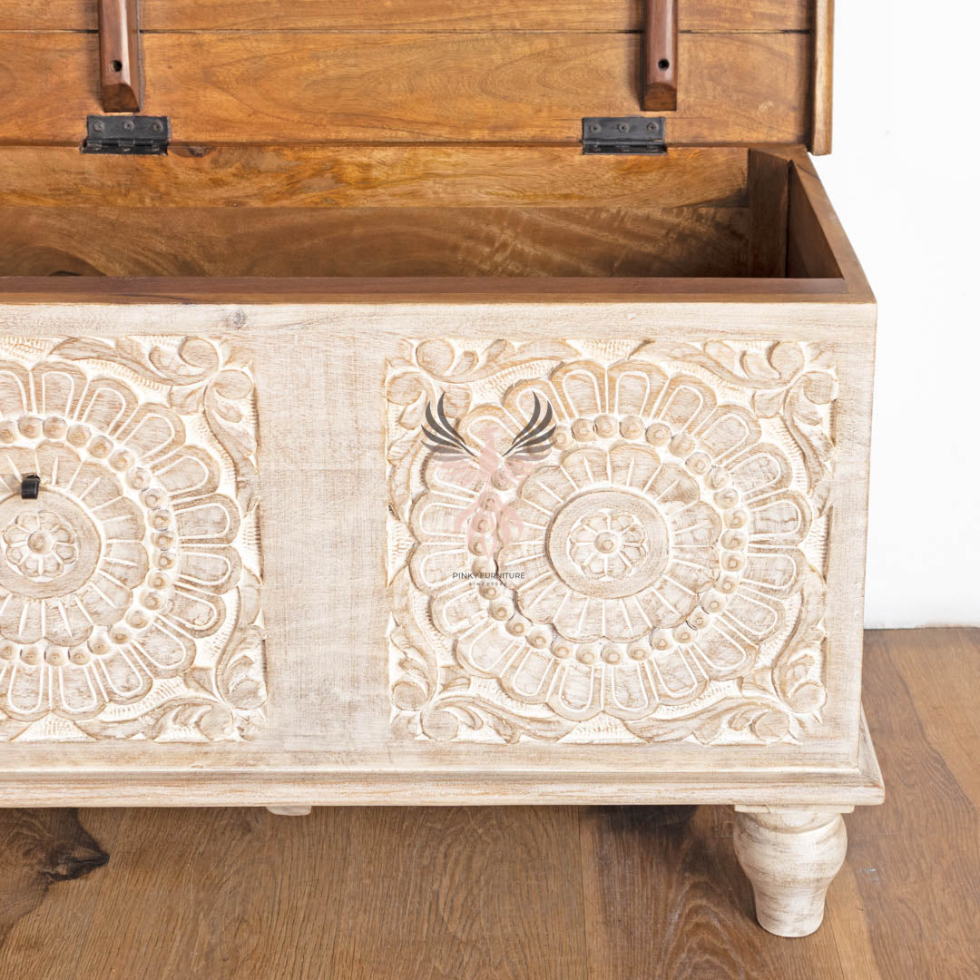 Storage Chest with Carving