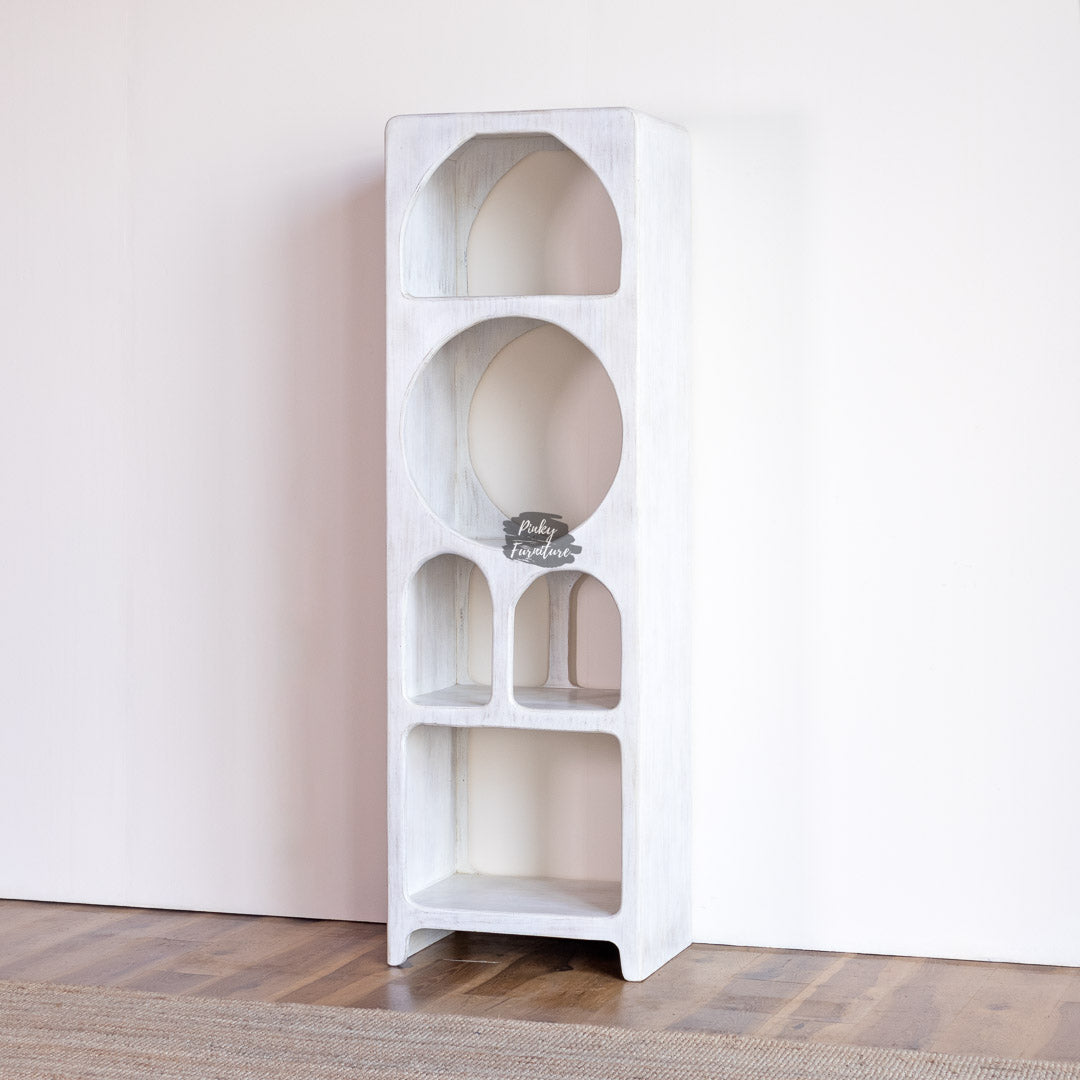 Bookcase Modern Organic Design Narrow - AB25FB-1-2