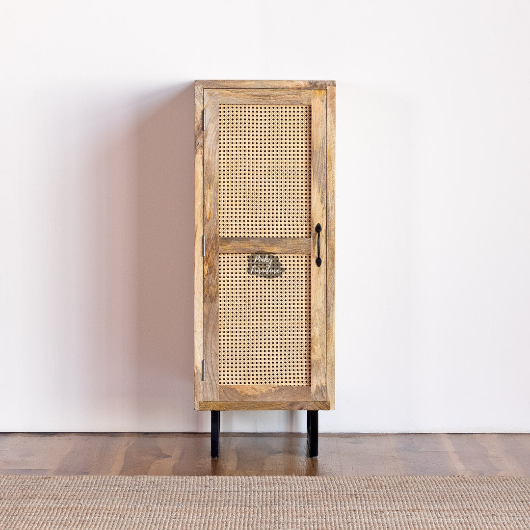Cupboard Single Door Rattan Design - AB25JY-1-3