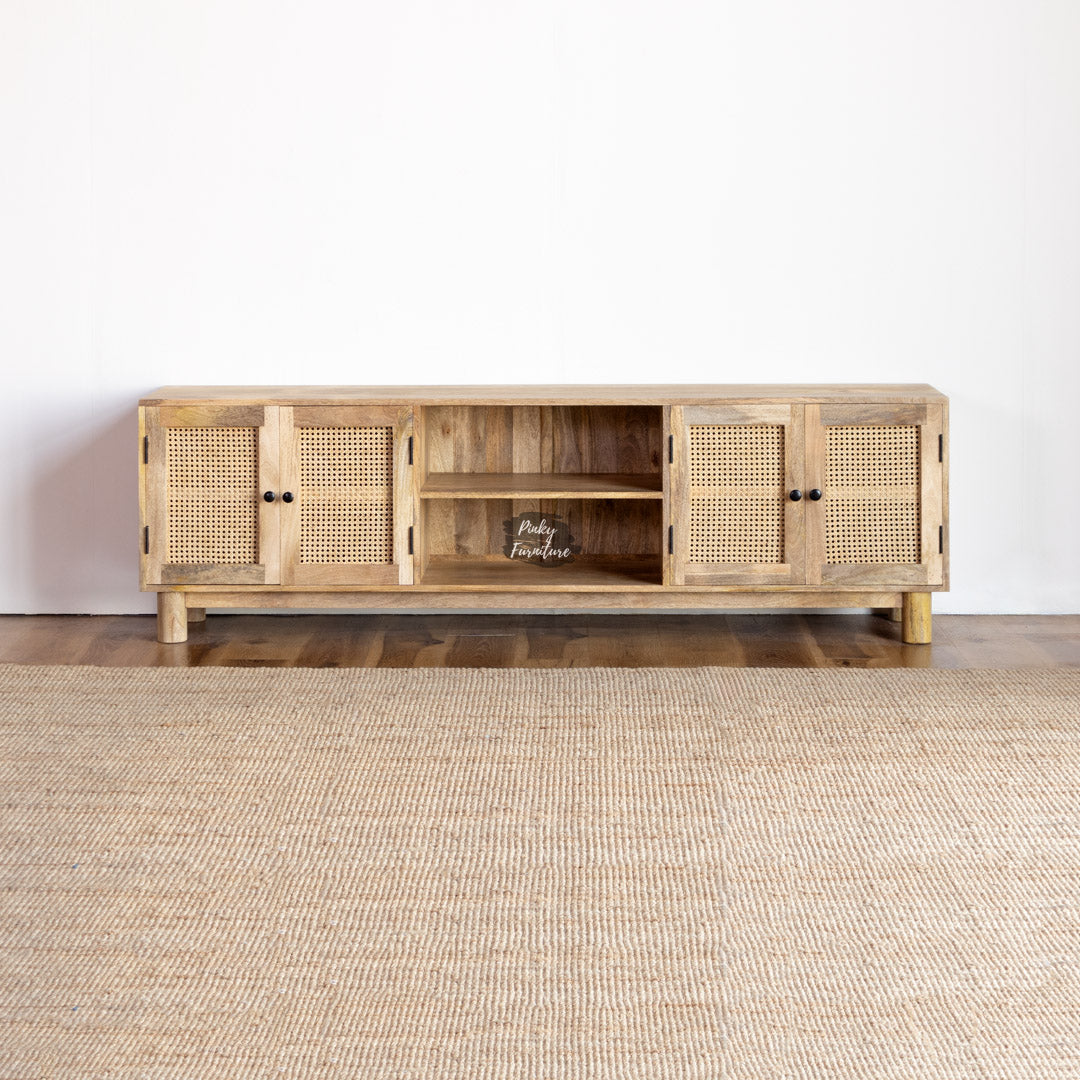 TV Cabinet Rattan Design
