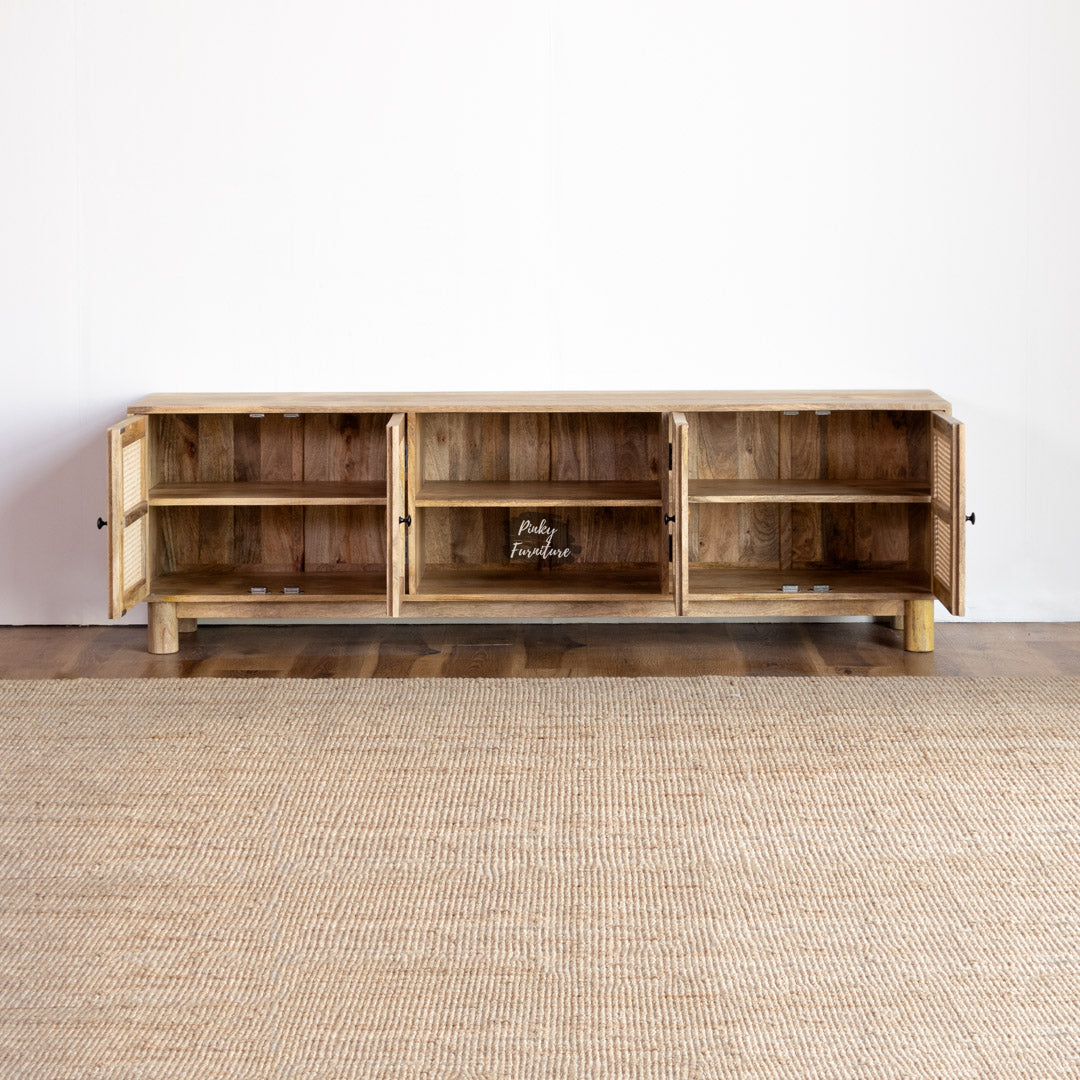 TV Cabinet Rattan Design