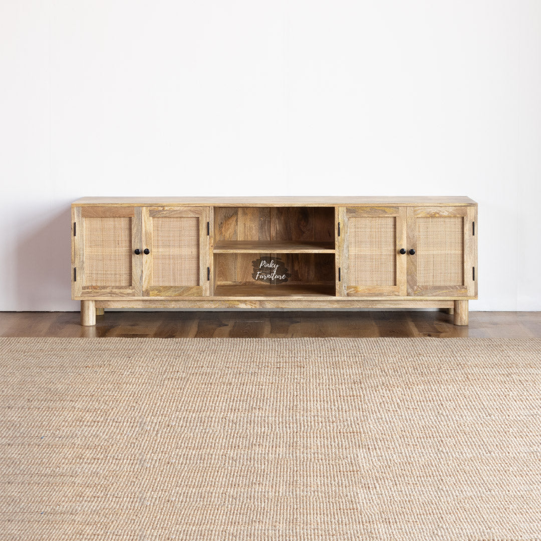 TV Cabinet Rattan Design