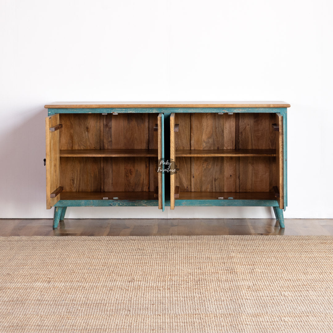 Wooden Sideboard Carved Door