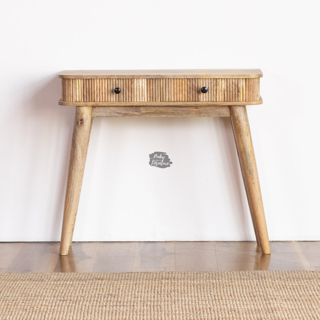 Console Table Ribbed Modern Organic Design