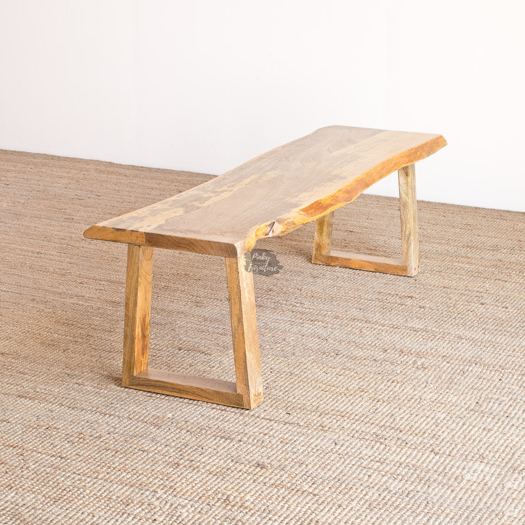Dining Bench Mango Wood with Live Edge