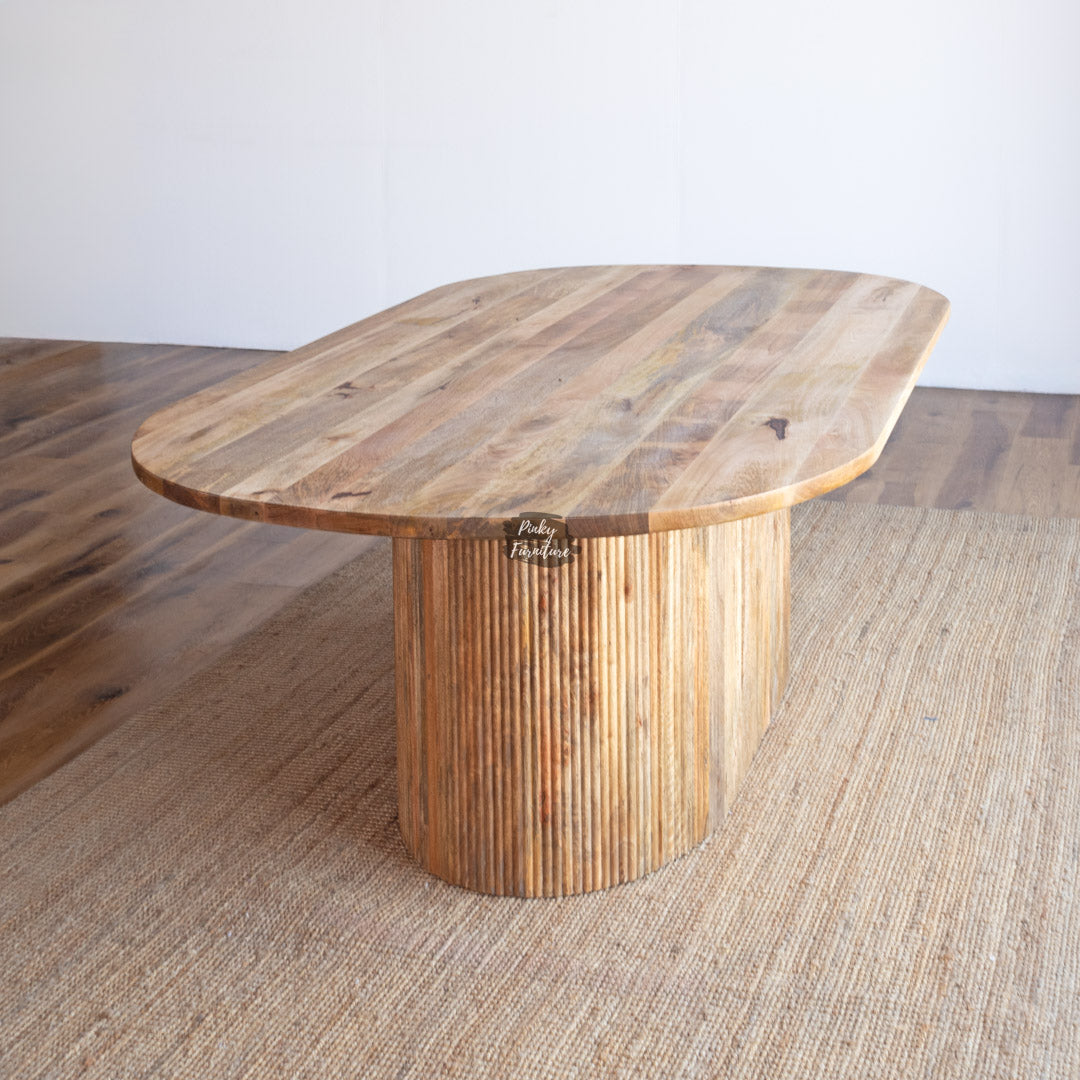 Dining Table Oval Mango Wood