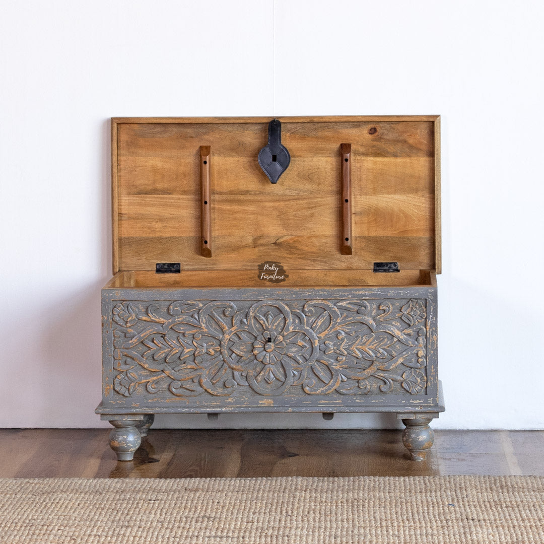 Storage Chest with Carving