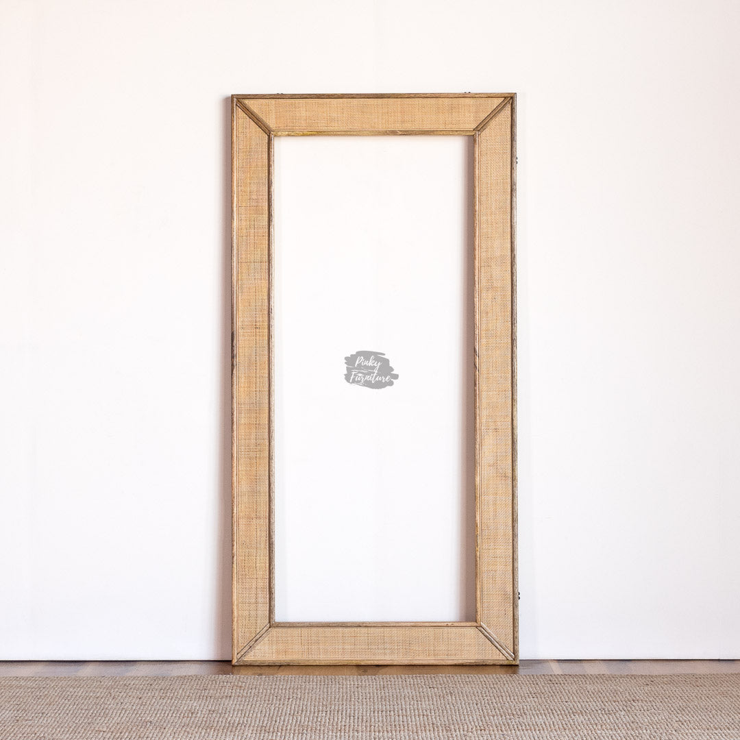 Mirror Frame Rattan Design