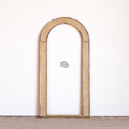 Mirror Frame Rattan Arched Design