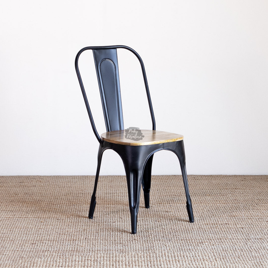 Dining Chair Iron and Wood Design