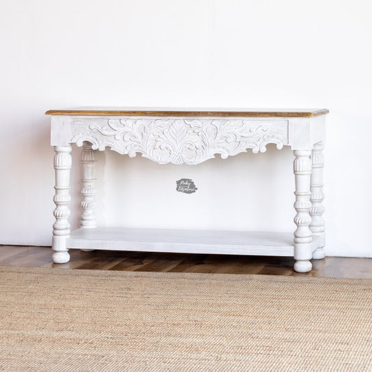 wood console table