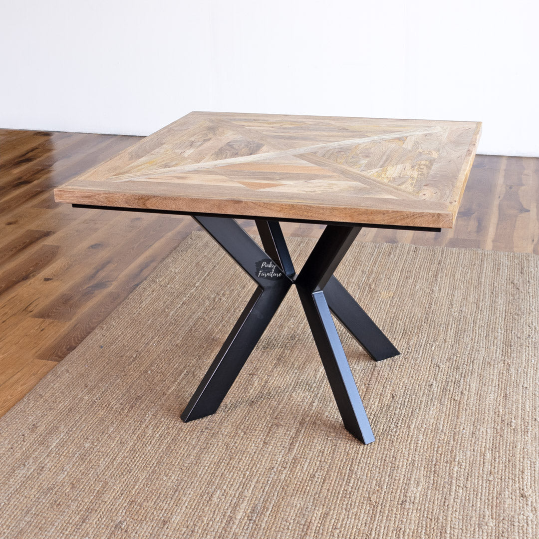 Dining Table Sq Herringbone Design
