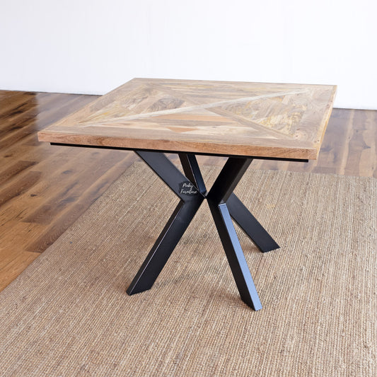 Dining Table Sq Herringbone Design